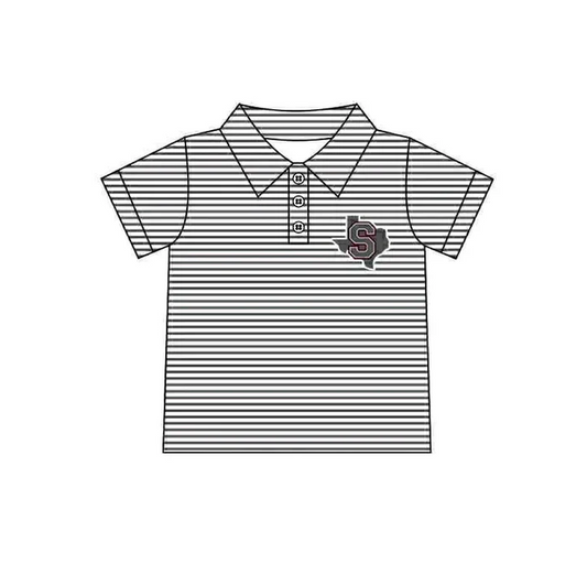 8.15 Preorder(moq 5) Baby Boys Black S Team Short Sleeve Tee Pullovers Shirts Tops