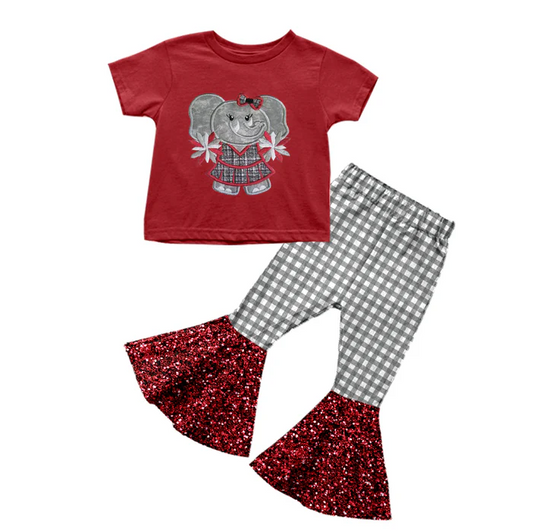 8.15 Baby Girls Cheerleader 6 Top Bell Pants Clothing Sets preorder(moq 5)