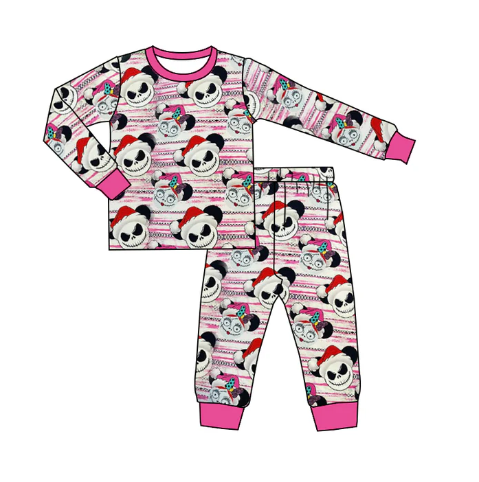 8.16 Baby Girls Pink Cartoon Tee Pants Pajamas Clothing Sets preorder(moq 5)