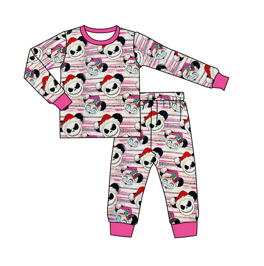 8.16 Baby Girls Pink Cartoon Tee Pants Pajamas Clothing Sets preorder(moq 5)