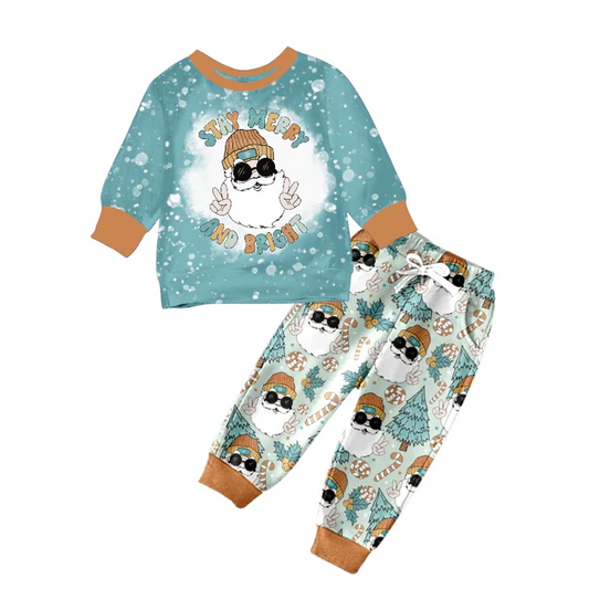 8.16 Baby Boys Merry Christmas Pants Clothing Sets preorder(moq 5)