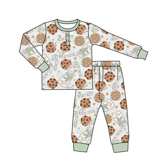 8.16 Baby Boys Christmas Cookie Pajamas Clothing Sets preorder(moq 5)