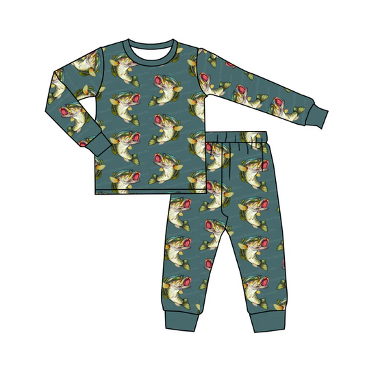 8.16 Baby Boys Fishing Pants Pajamas Clothing Sets preorder(moq 5)