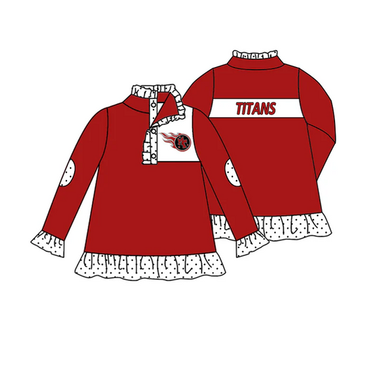 8.18 Baby Girls Team 7 Buttons Shirts Pullovers preorder(moq 5)