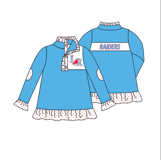 8.18 Baby Girls Team 2 Buttons Shirts Pullovers preorder(moq 5)