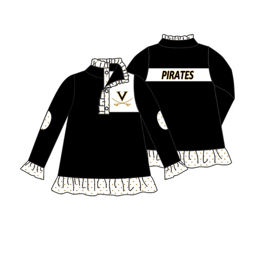 8.18 Baby Girls Team 1 Buttons Shirts Pullovers preorder(moq 5)