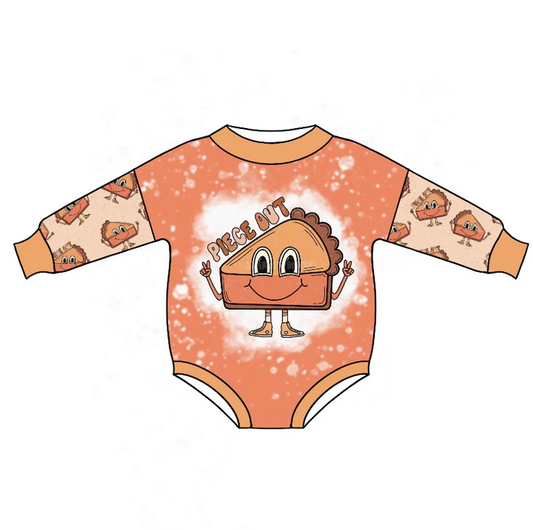 8.18 Cake Baby Girls Orange Pie Rompers preorder(moq 5)