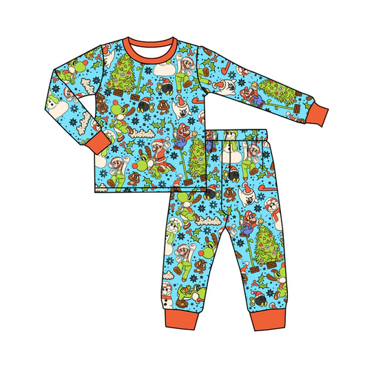 8.20 Baby Boys Dinosaur Game Shirt Pants Pajamas Clothes Sets preorder(moq 5)