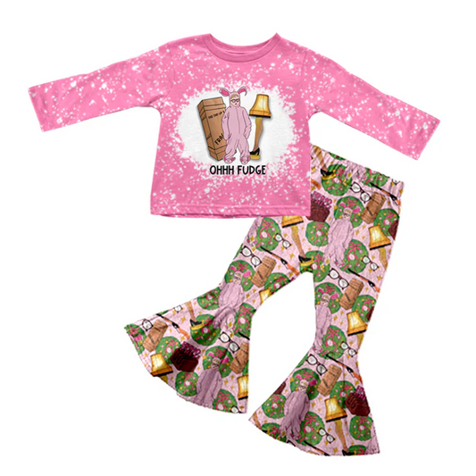 8.20 Baby Girls Christmas Light Shirt Pants Pajamas Clothes Sets preorder(moq 5)