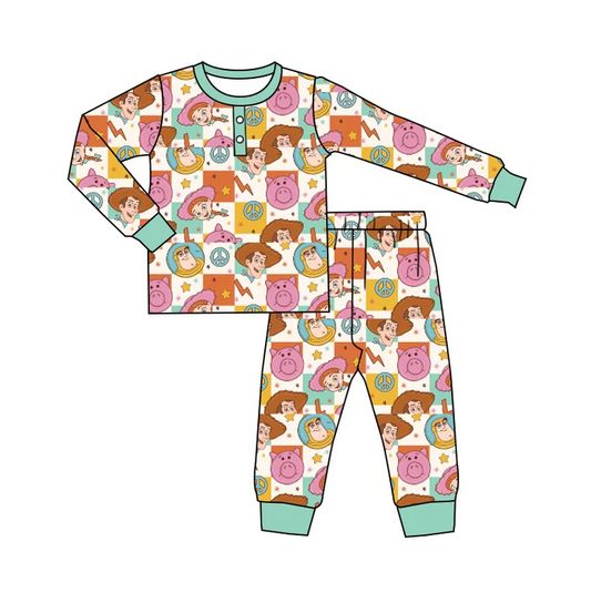 8.20 Baby Boys Toy Tee Shirt Pants Pajamas Clothes Sets preorder(moq 5)