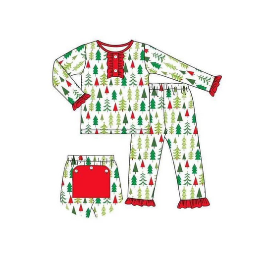 8.20 Baby Girls Christmas Tree Pajamas Sets preorder(moq 5)