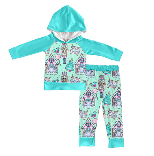 8.20 Baby Kids Christmas Soldier Hoodie Top Pants Clothes Sets preorder(moq 5)