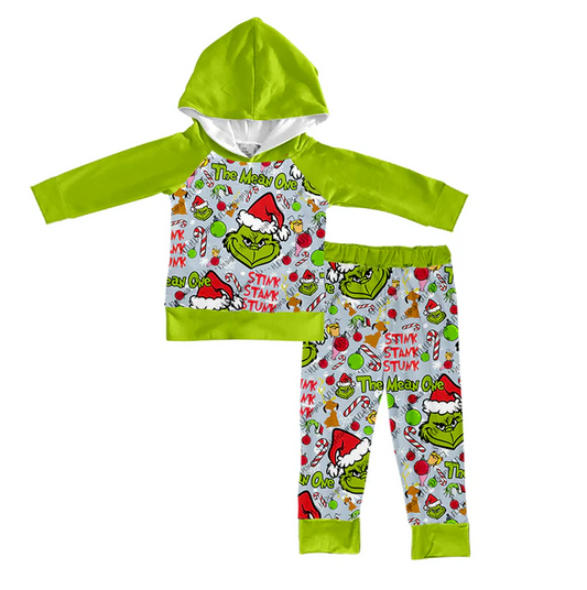 8.20 Baby Boys Christmas Frog Hoodie Top Pants Clothes Sets preorder(moq 5)