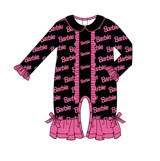 8.21 Baby Kids Infant Pink Doll Ruffle Rompers preorder(moq 5)