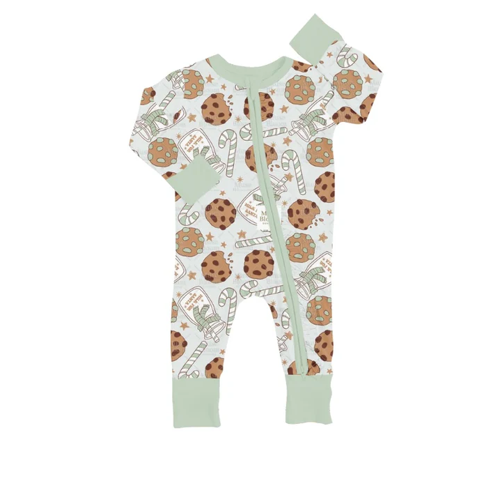 8.21  Baby Boys Cookie Cake Christmas Zip Rompers preorder(moq 5)