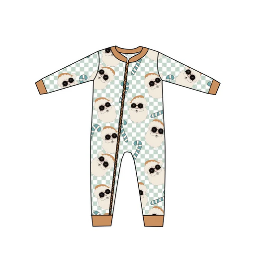 8.21 Baby Boys Santa Christmas Zip Rompers preorder(moq 5)