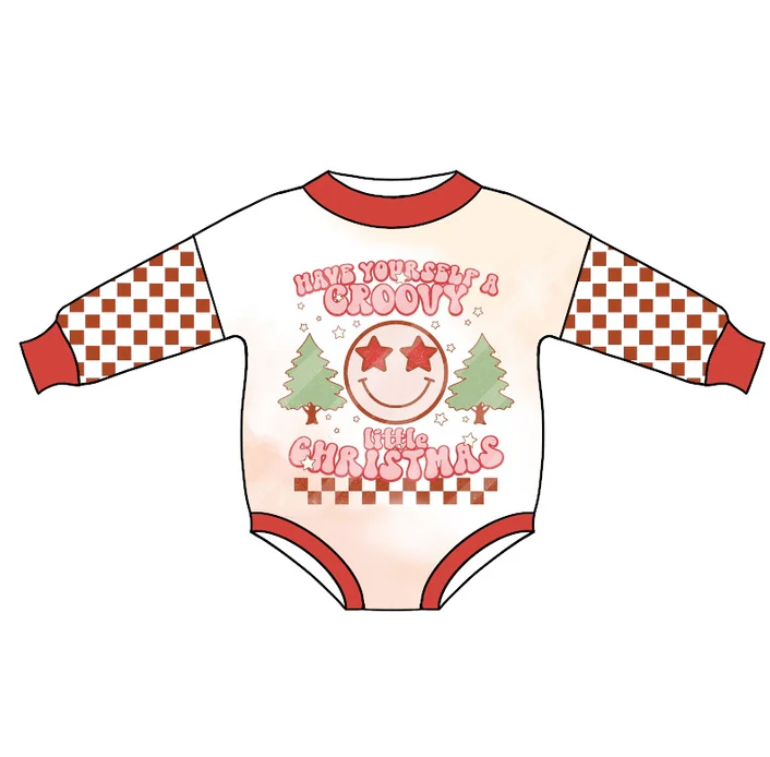 8.21  Baby Girls Little Red Christmas Rompers preorder(moq 5)