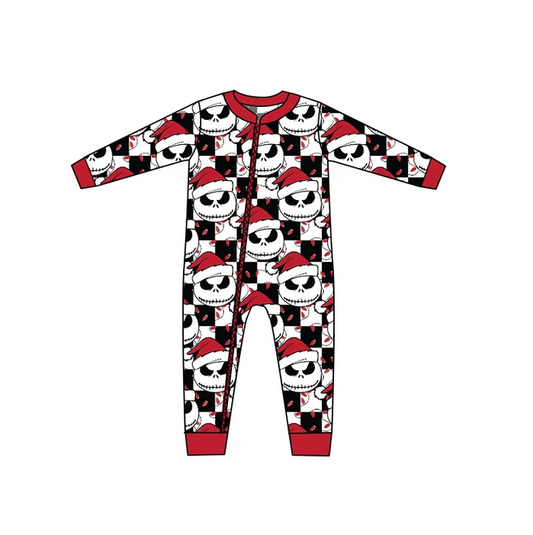 8.21 Christmas Ghost Baby Infant Long Sleeve Zip Rompers preorder(moq 5)