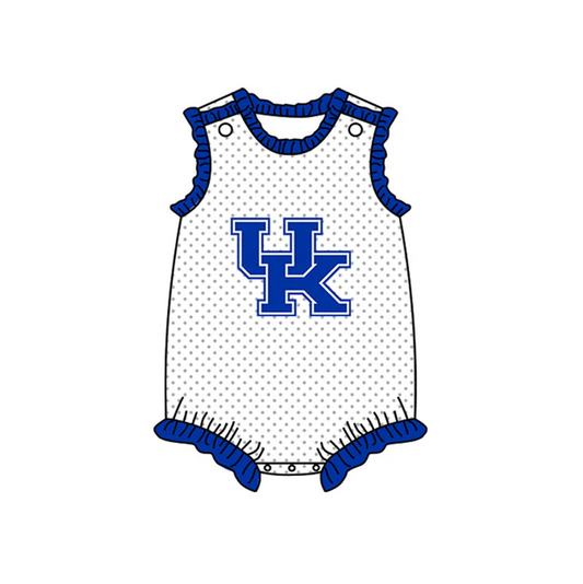8.22 Baby Girls UK Team Ruffle Sleeveless Rompers preorder(moq 5)