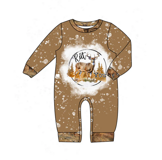 8.22 Baby Boys Camo Hunting Deer Rompers preorder(moq 5)