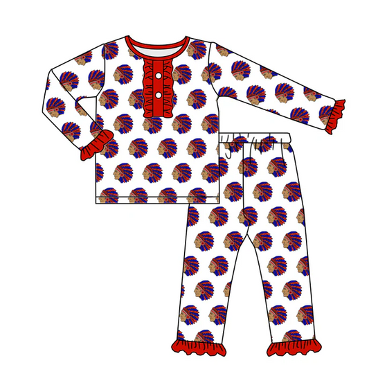 8.23 Baby Girls Team India Red Pajamas Clothes preorder(moq 5)