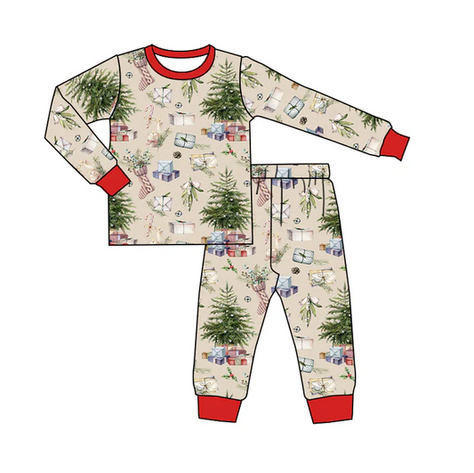 8.23 Baby Kids Christmas Tree Pajamas Clothes preorder(moq 5)