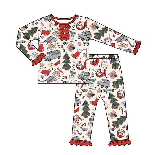8.23 Baby Girls Christmas Present Pajamas Clothes Sets preorder(moq 5)