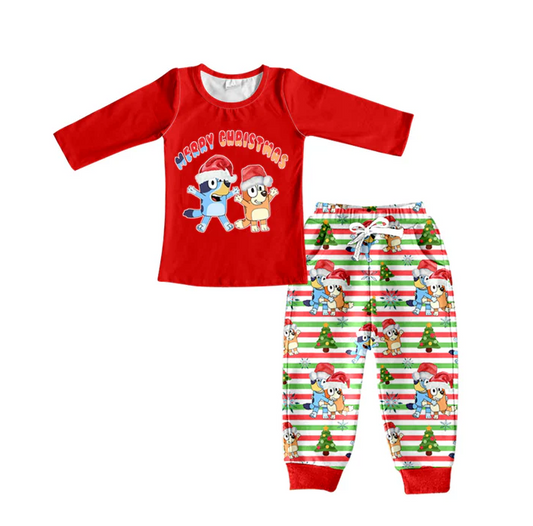 8.23 Baby Boys Christmas Dogs Pants Clothes Sets preorder(moq 5)