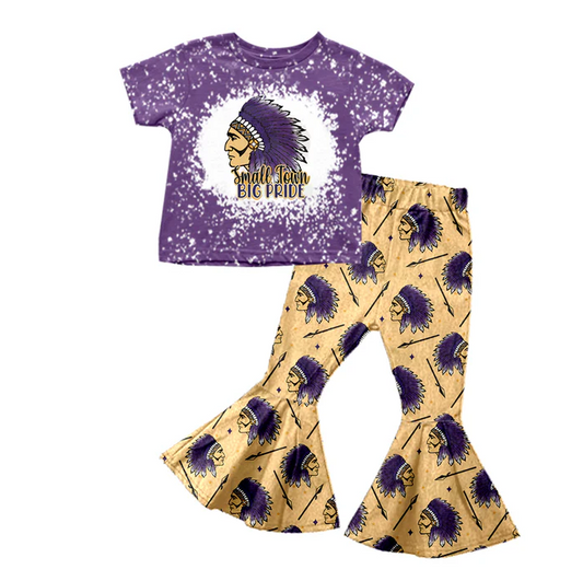 8.23 Baby Girls Small Town Tee Top Bell Pants Clothes Sets preorder(moq 5)