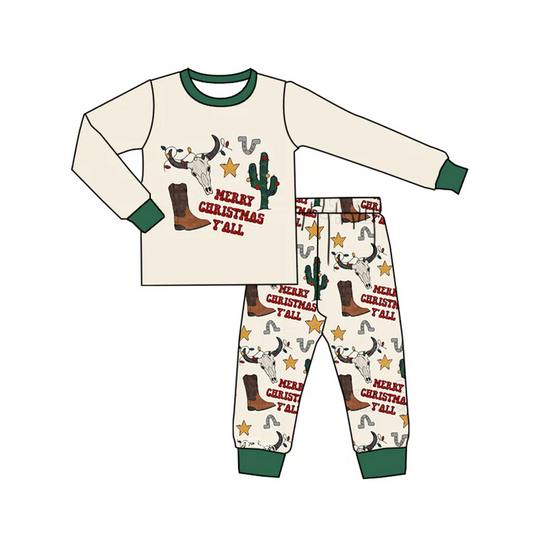 8.23 Baby Boys Western Christmas Boots Pants Clothes Sets preorder(moq 5)