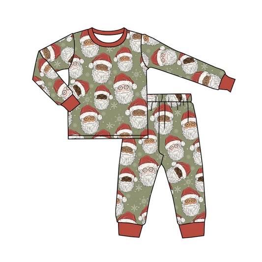 8.25 Baby Boys Christmas Santa Pants 2pcs Jammies Clothing Sets preorder(moq 5)