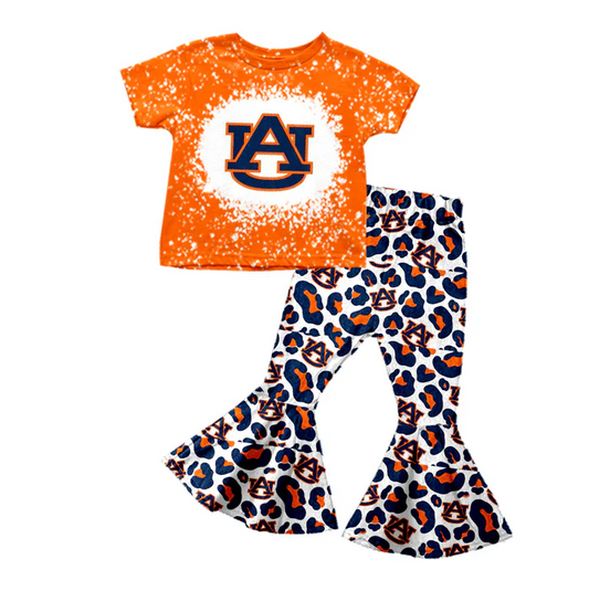8.25 Baby Girls Team AU Tee Shirt Leopard Bell Pants Clothing Sets preorder(moq 5)