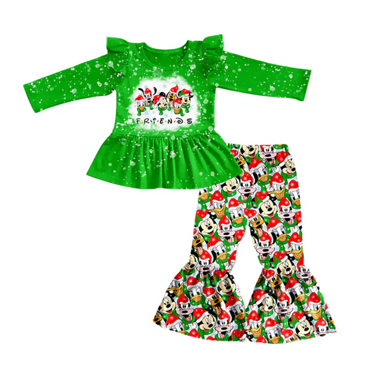 8.25 Baby Girls Green Duck Friends Tunic Bell Pants Clothing Sets preorder(moq 5)