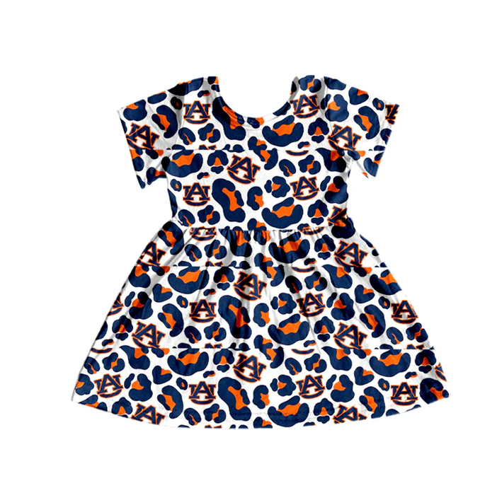 8.26 Baby Girls AU Football Team Short Sleeve Dresses preorder(moq 5)