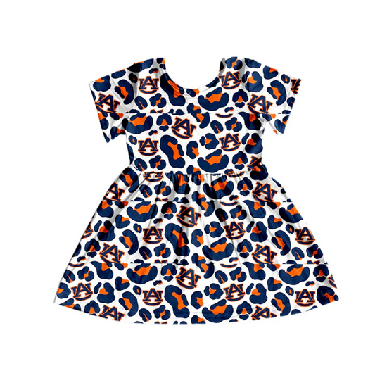 8.26 Baby Girls AU Football Team Short Sleeve Dresses preorder(moq 5)