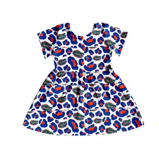 8.26 Baby Girls Florida Team Short Sleeve Dresses preorder(moq 5)