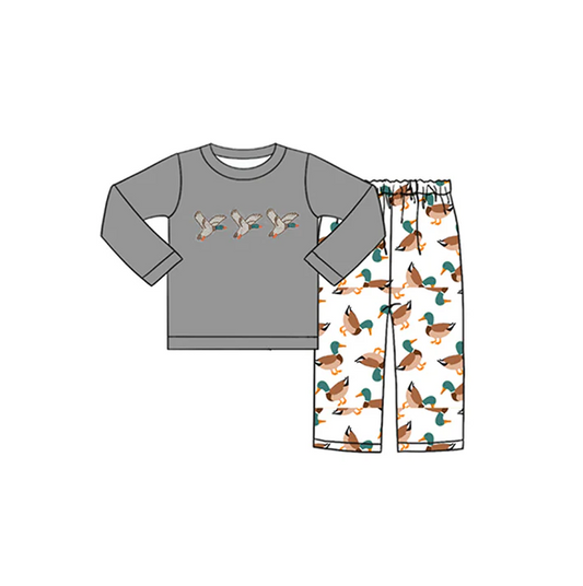 8.27 Baby Boys Duck Grey Top Fall Pants Clothing preorder(moq 5)