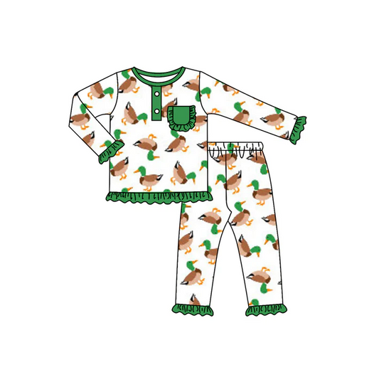 8.27 Baby Girls Duck Pajamas Clothes Sets preorder(moq 5)