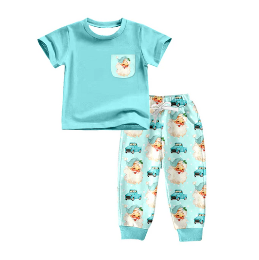 8.28 Baby Boys Christmas Santa 2pcs Pants Clothing Sets preorder(moq 5)