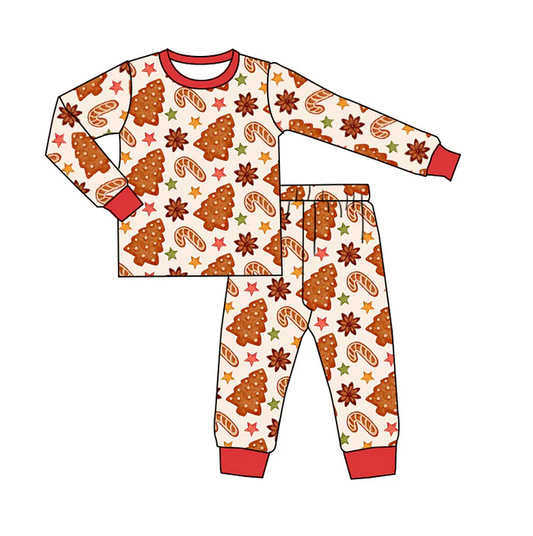 8.28 Baby Boys Christmas Tree Long Sleeve 2pcs Pajamas Clothing Sets preorder(moq 5)