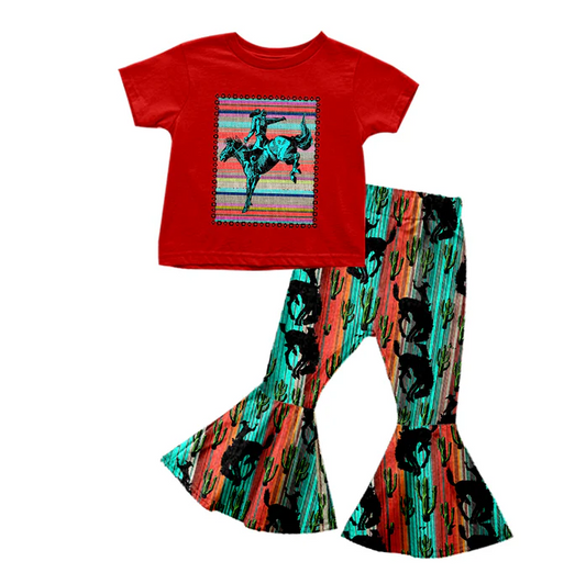 8.29 Baby Girls Rodeo Serape Pants Top Jammies Pajamas Sets preorder(moq 5)