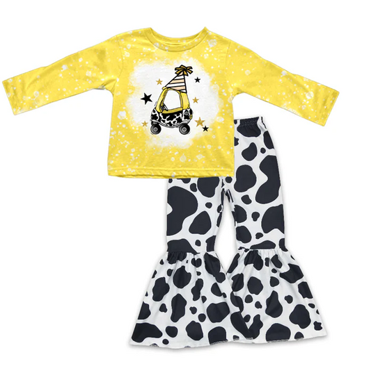 8.29 Baby Girls Christmas Hat Little Car Bell Pants Sets preorder(moq 5)