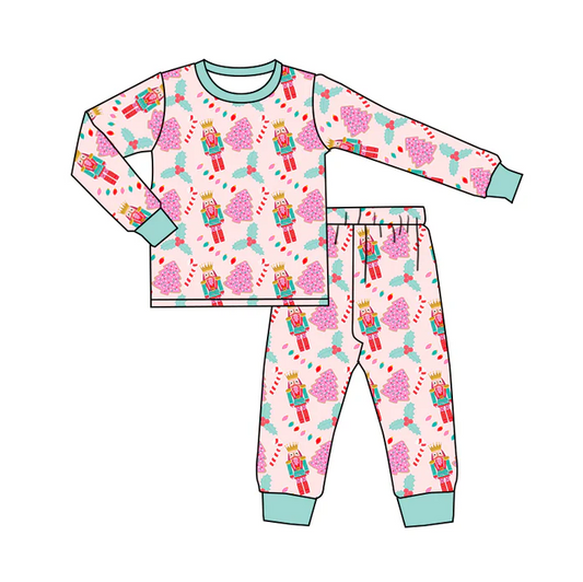 8.30 Baby Girls Christmas Soldier Pants Pajamas Clothes Sets preorder(moq 5)
