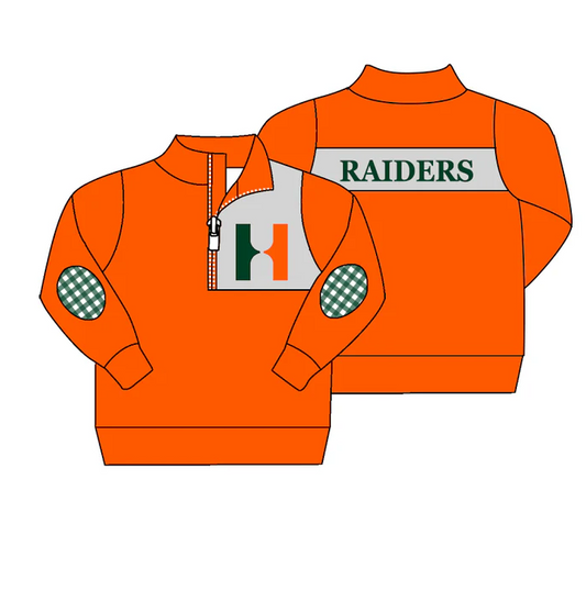 9.5 Baby Boys Orange Team 7 Long Sleeve Pullover Shirt Tops preorder(moq 5)