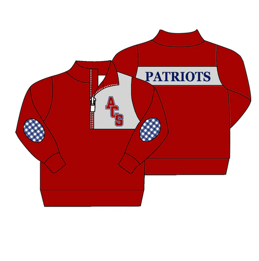 9.5 Baby Boys Red Team 10 Long Sleeve Pullover Shirt Tops preorder(moq 5)