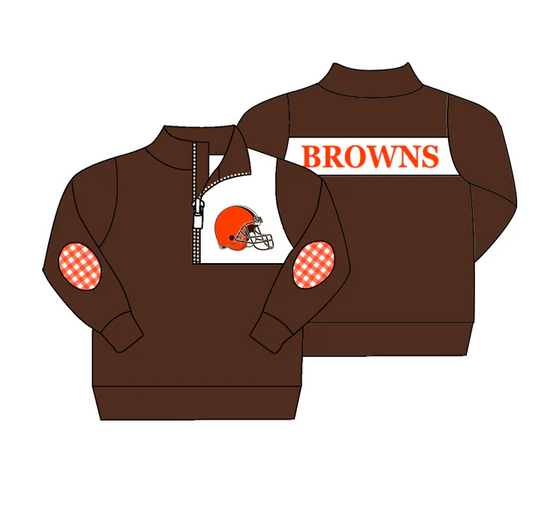 9.5 Baby Boys Brown Team Pullover Jackets Tops preorder(moq 5)