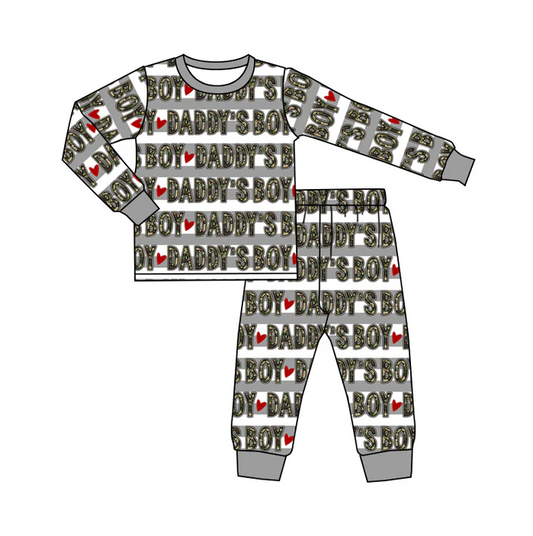 9.5  Baby Daddy's Boy Pajamas Clothes Sets preorder(moq 5)