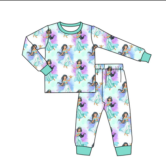 9.5 Baby Girls Princess 15 Pants Pajamas Clothes Sets preorder(moq 5)