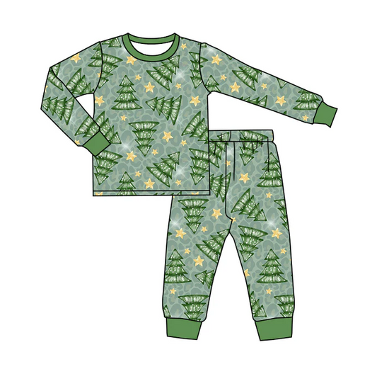 9.5 Baby Boys Christmas Tree Pajamas Clothing Sets preorder(moq 5)