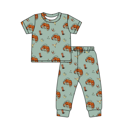 9.5 Baby Boys Western Rodeo Pajamas Clothing Sets preorder(moq 5)